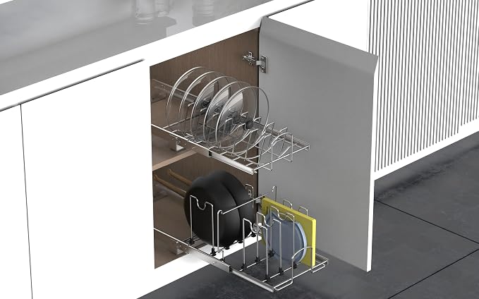 Slide Out Pan and Pot Lid Organizer - Image 5