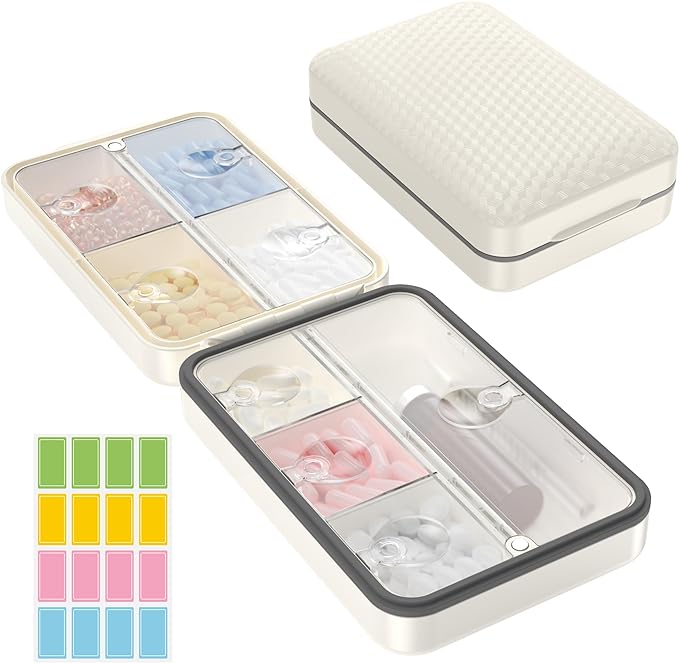 Restree Weekly Pill Organizer, Magnetic Moisture Proof Pill Case, Large by Restree