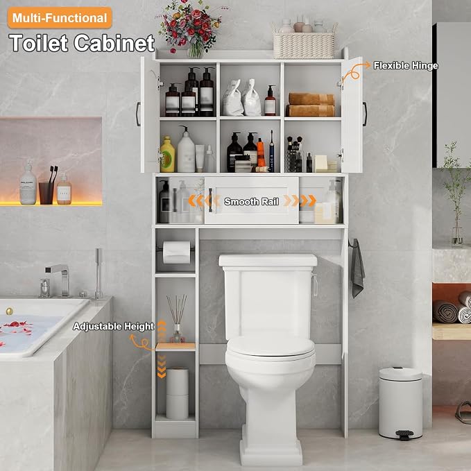 Vabches Farmhouse Over The Toilet Storage Cabinet - Image 4