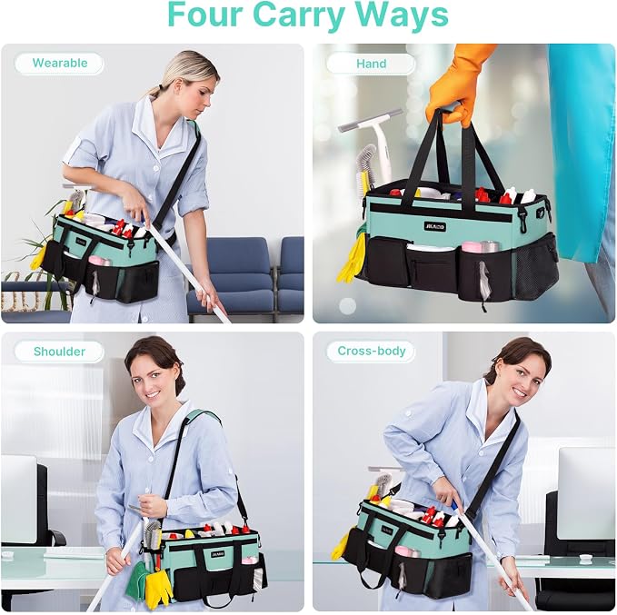 Large Wearable Cleaning Caddy Bags, Cleaning Supplies Storage Bag - Image 6