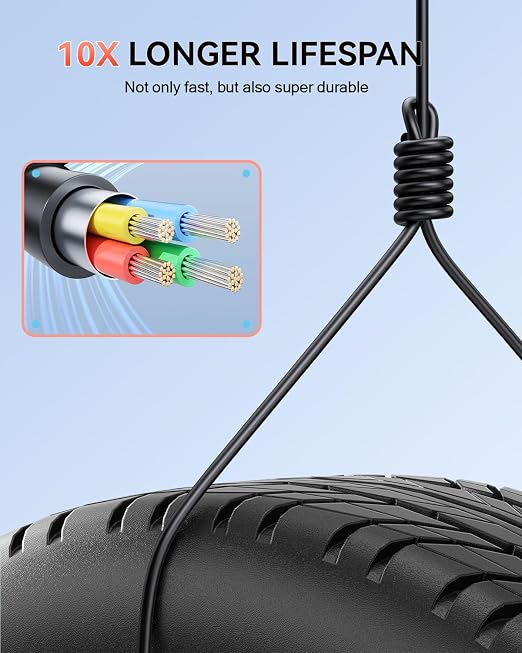 2 Pack Switch 2 Charging Cable, Extra Long Power Cord - Image 7