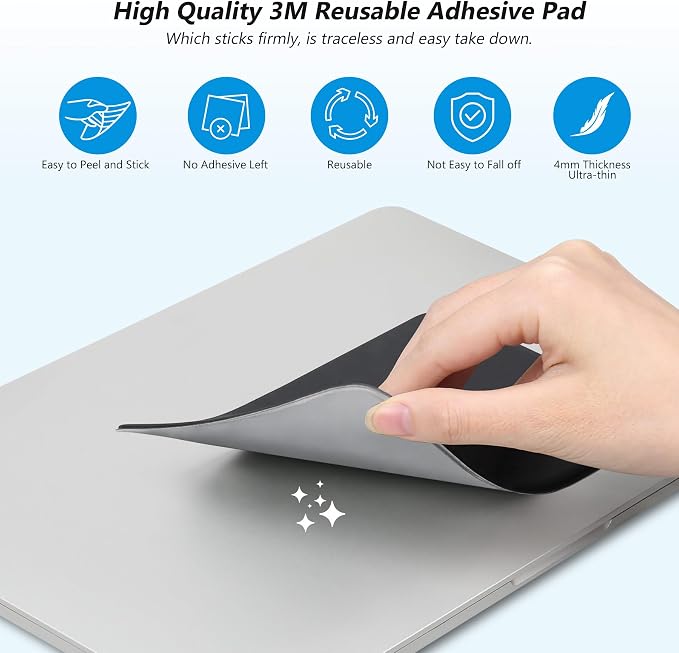 Lacdo Portable External Hard Drive Carrying Case, 2-Pocket Stick on Pouch Holder - Image 4