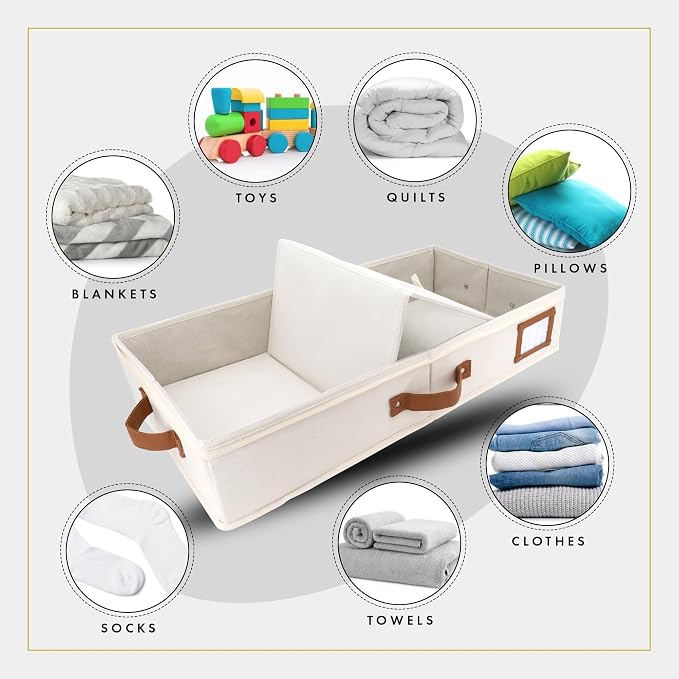 HOMELUX THEORY 2pc Under Bed Storage Containers, Bedroom Under the Bed Drawer - Image 5