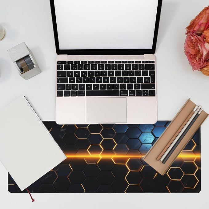 Large Gaming Mouse Pad for Desk, Honeycomb Technology Desk Pad, Extended - Image 7