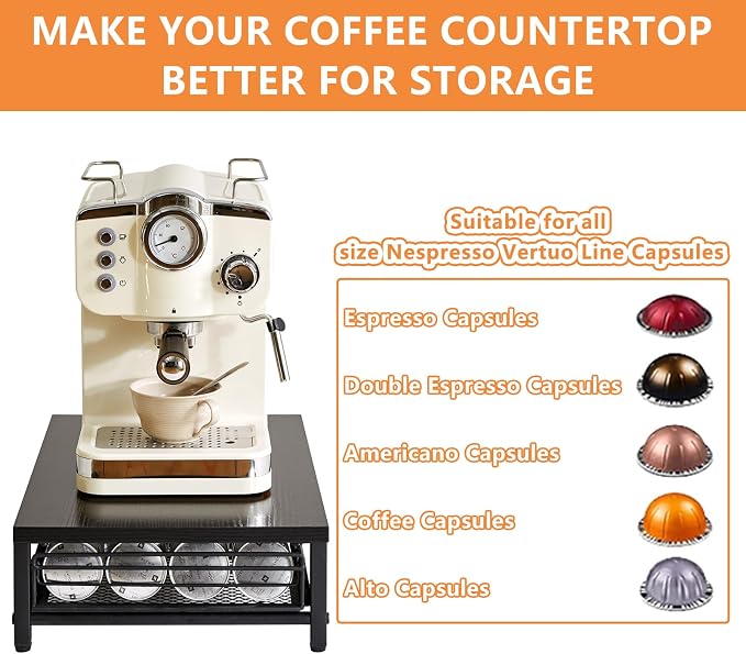 IBUYKE Coffee Pod Drawer Holder, Pod Holder, 40 Capsule Pods, Coffee Pod Holder - Image 5