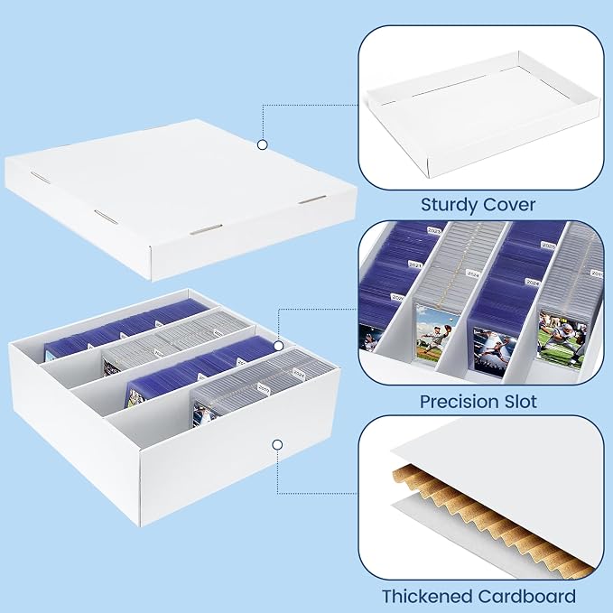 Trading Card Storage Box, 6 Pack Sports Cards Storage Boxes - Image 3