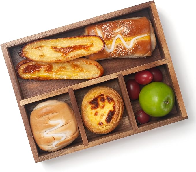 Tea Bag Holder, Acacia Wood Tea Bag Storage Organizer, Tea Candy Basket - Image 6
