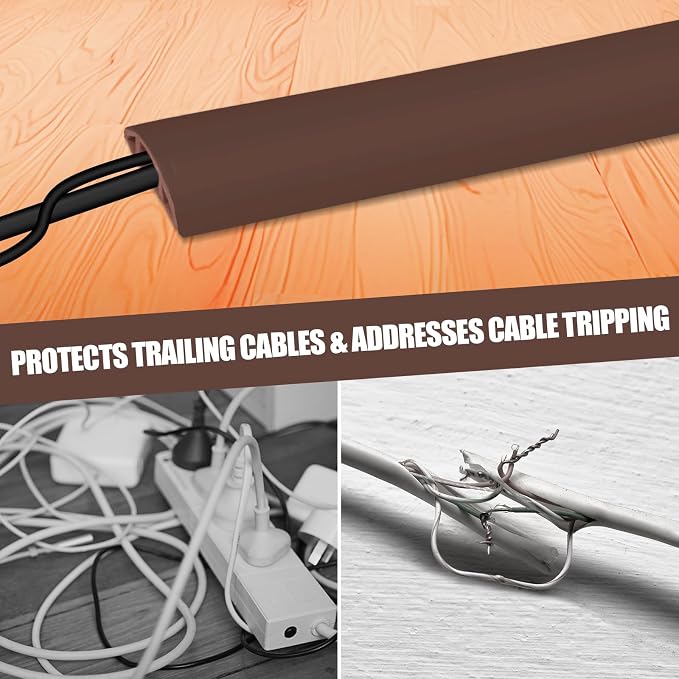 Floor Cord Cover Self Adhesive Cord Hider, 10FT Cable Management, Extension - Image 6
