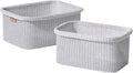 La Jolie Maison Blended Fabric Storage Baskets Set of 2, Rectangle Knitted by LaJolieMaison