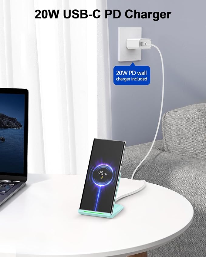 NANAMI Fast Wireless Charger, Qi Certified Charging Stand Compatible iPhone - Image 4