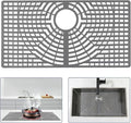 Silicone Sink Protector 30"x16" Rear Drain Hole, Heat Resistant Non-slip by snuggery