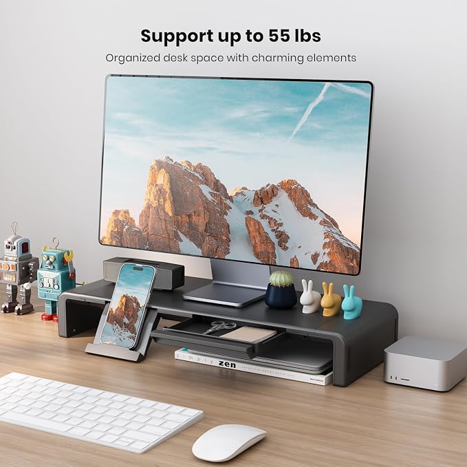 Monitor Stand Riser, Klearlook Foldable Computer Monitor Riser, Height - Image 7