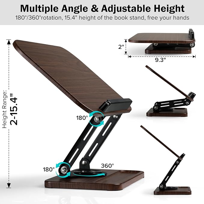 Book Stand with Light & Storage, Book Holders - Image 9