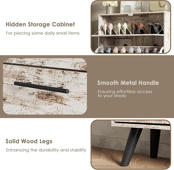 MU Shoe Cabinet Storage for Entryway, Shoe Organizer - Image 6