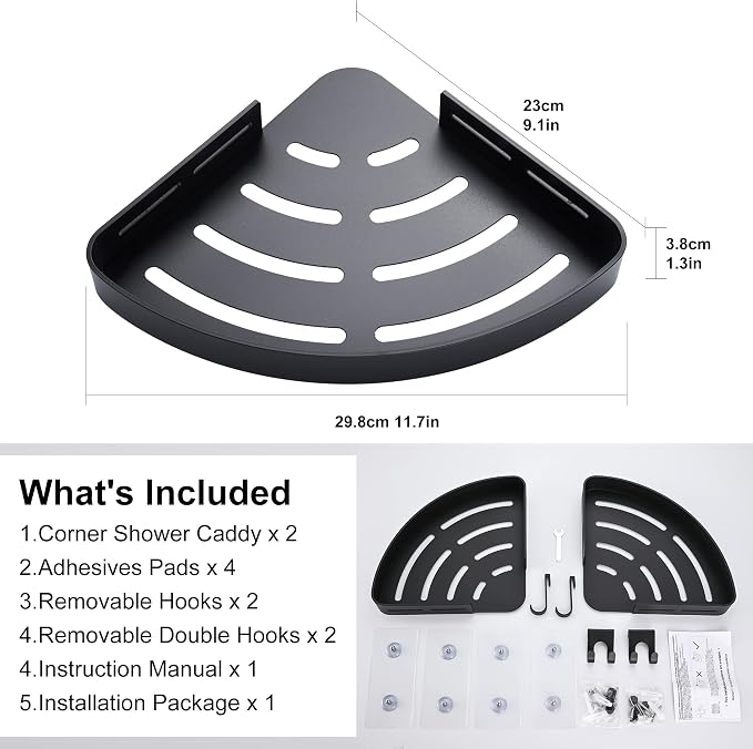 Adhesive Corner Shower Caddy - Image 2