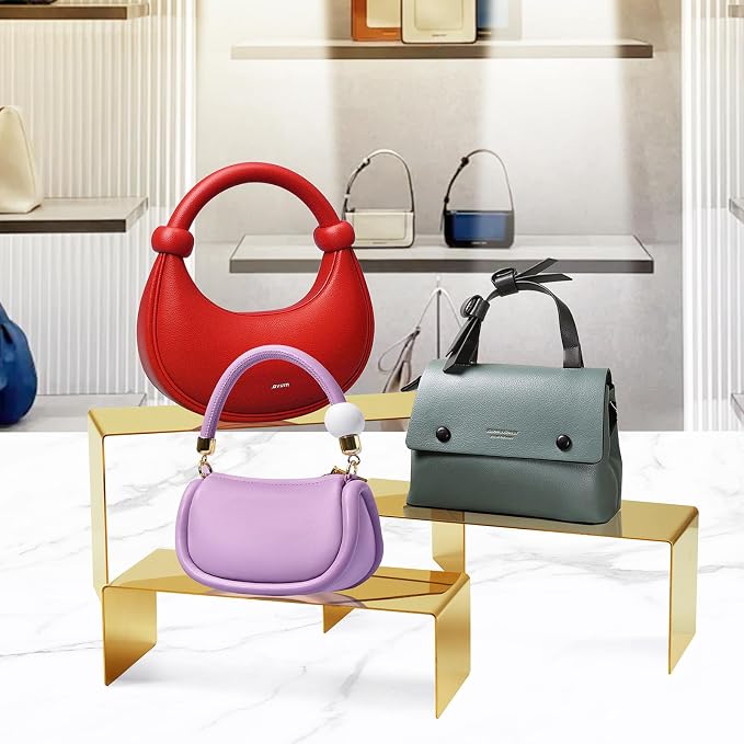 Bag Display Stand Set 3, Stainless Steel Heavy Duty Handbag Display Stand Shoe - Image 3