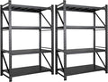 Set of 2 48" Wide Heavy Duty Garage Shelving Units, 3000LBS 24 Deep Storage by SISESOL