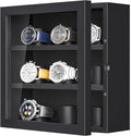 TJ.MOREE 9-Slot Watch Display Case, Wall Mount Wooden Watch Box, Vertical by TJMOREE