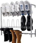 MyGift Premium Silver Metal Hanging Wall Shoe Rack by MyGiftHome