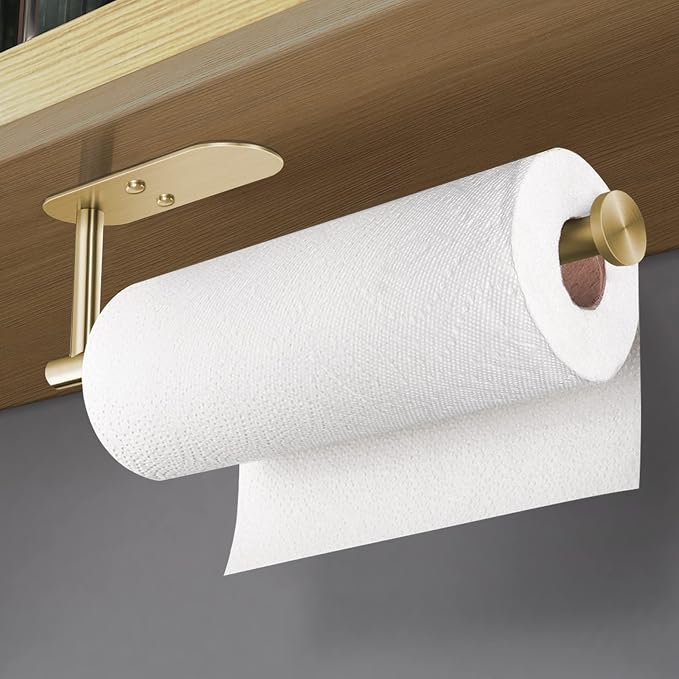 HUFEEOH Adhesive Paper Towel Holder Under Cabinet Wall Mount - Image 2
