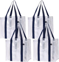 VENO 4 Pack Reusable Grocery Bags, Heavy-Duty Shopping Bags by Veno