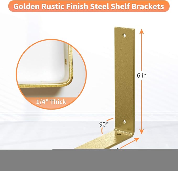 L Shelf Brackets 10 inch, Industrial Modern Floating Shelf Support - Image 4