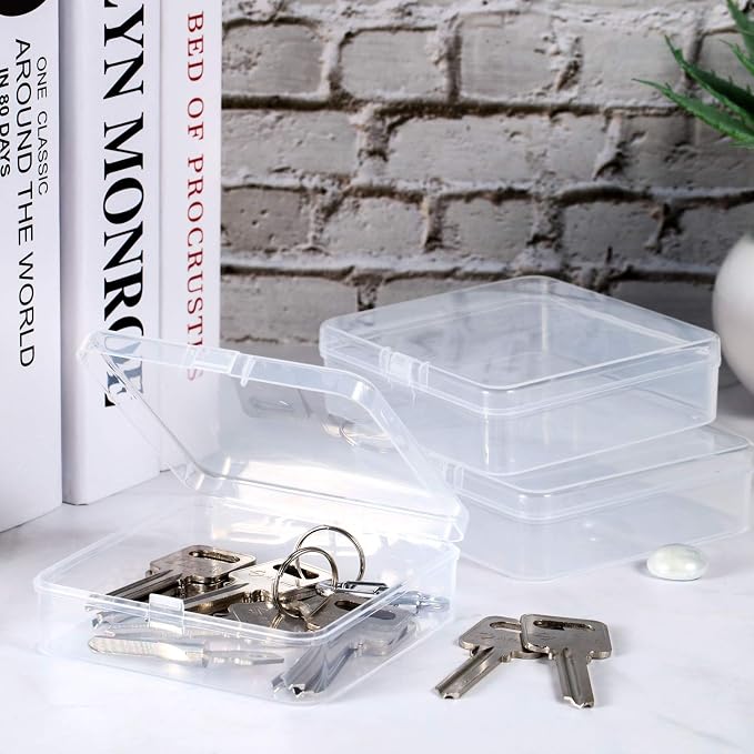 SATINIOR 24 Packs Small Clear Plastic Beads Storage Containers Box - Image 4