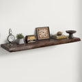RICHFOCUS Live Edge Elm Floating Shelves - 48" W x 9.3" D Rustic Solid