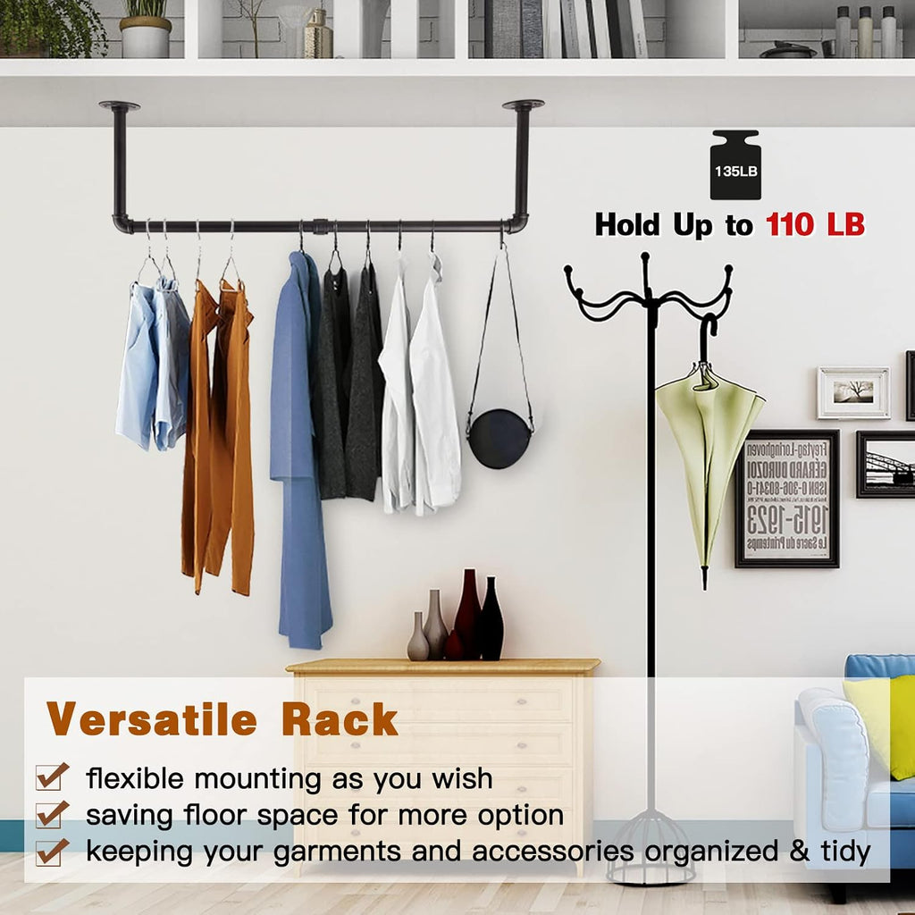 Clothing Rack - 36" Industrial Pipe Clothing Garment Rack