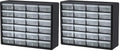 Akro-Mils 24-Drawer Plastic Storage Cabinet | 20" W x 6" D x 16" H | Black | by Akro-Mils
