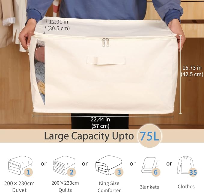 Canvas Comforters Bags Closet Organizers and Storage - Image 2