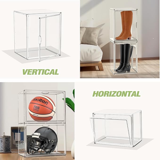 XXX-Large Extra Large Acrylic Display Case 17''x13''x13'' Transparent Shoe - Image 4