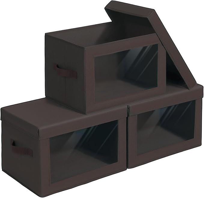 Stackable Storage Bins with Lids by Homsorout