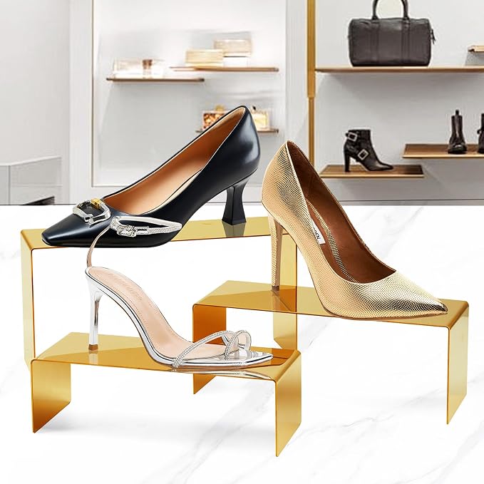 Bag Display Stand Set 3, Stainless Steel Heavy Duty Handbag Display Stand Shoe - Image 4