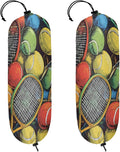 Sport Tennis Plastic Bag Holder 2 Pcs Grocery Bag Organizer Reusable Trash Bags by Unknown