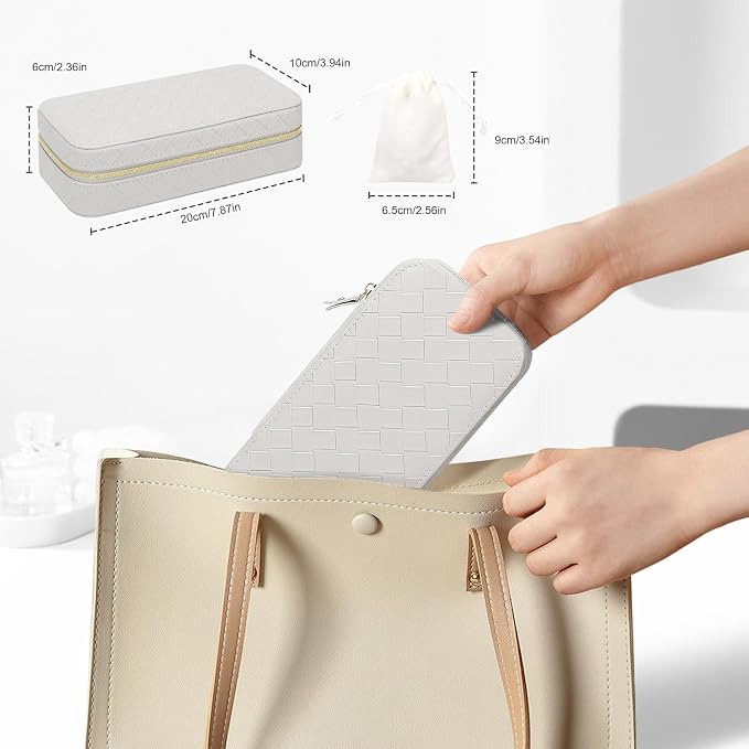 DesignSter Jewelry Organizer, Small Portable Travel Jewelry Storage - Image 3
