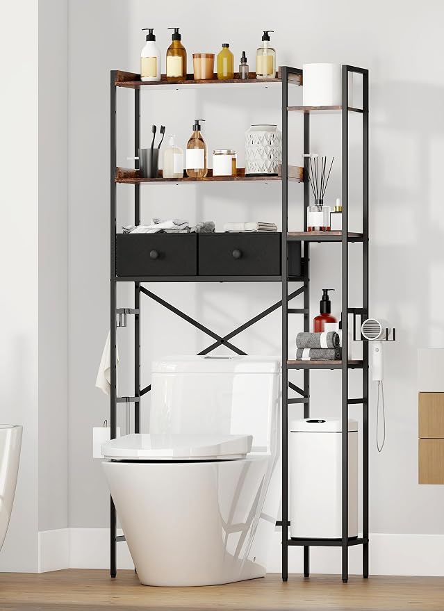 Over The Toilet Storage Rack, 7-Tier Over Toilet Bathroom Organizer - Image 2