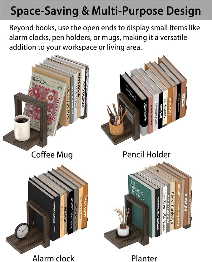 Adjustable Desktop Bookshelf, Retro Tabletop Bookshelf, Desk Shelf - Image 7