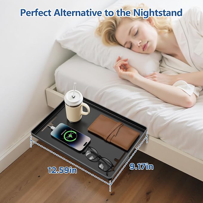 Bedside Shelf for Dorm Bunk Bed, Clip On Nightstand, Bed Side Table Tray - Image 5