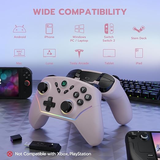 ISHAKO Wireless Gaming Controller – 1000Hz Polling, 1200mAh Battery PC - Image 2