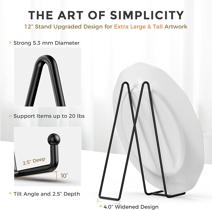 TR-LIFE 4 Pack 12 Inch Large Plate Stands/holder - Image 2