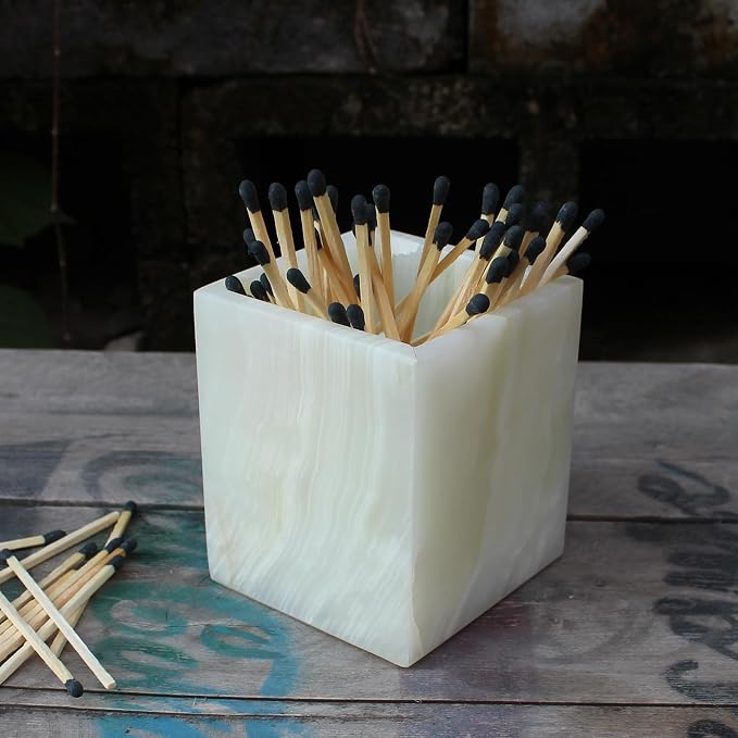 Natural Light Green Onyx Toothbrush Holders by Natust