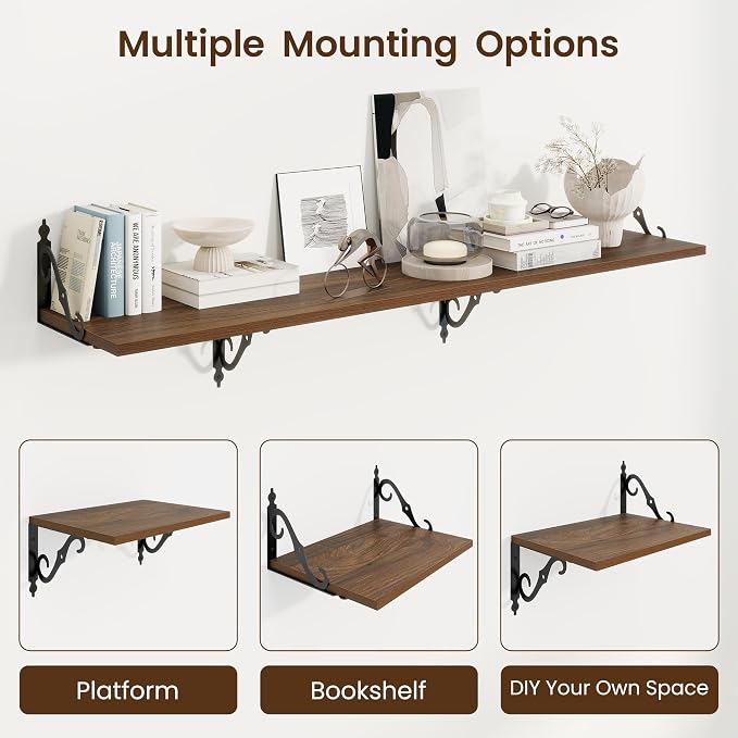 RICHFOCUS 12 Inch Deep Floating Shelves - Image 5