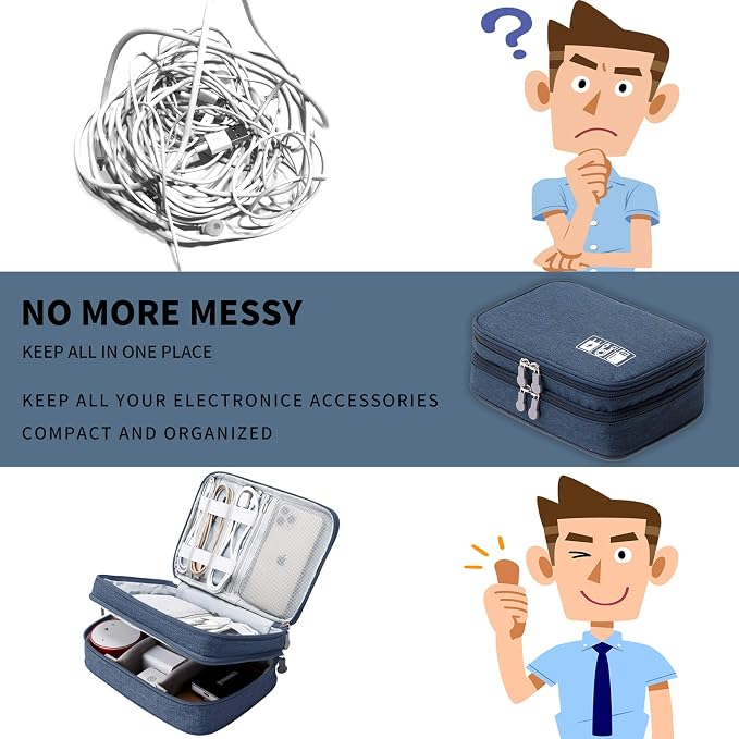 mygreen Electronic Organizer Travel Cable Organizer Bag - Image 3