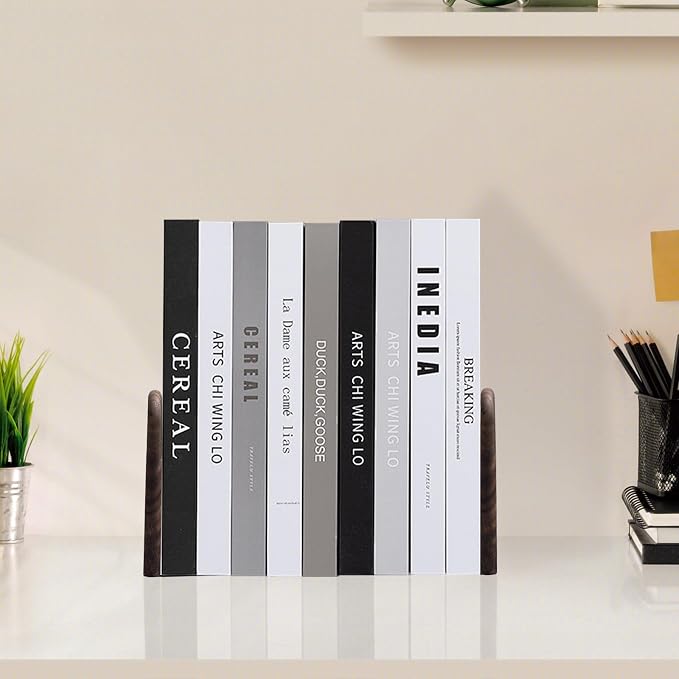 Book Ends, Sturdy Wooden Bookends - Image 9