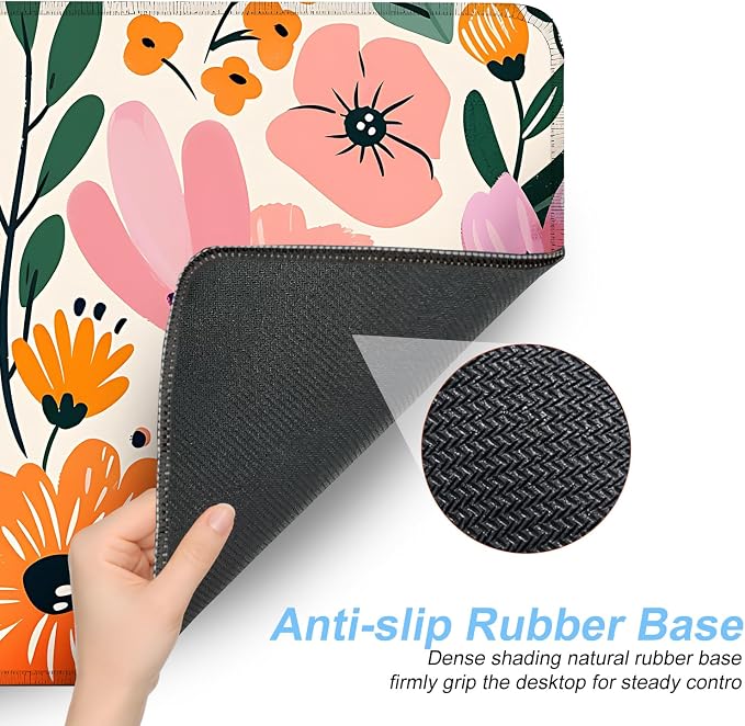 Floral Mouse Pad XXL – Large Extended Desk Mat - Image 3