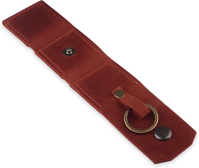Leather SD Card Holder Keychain, SD Card Case Key Fob, Micro SD Card Holder - Image 7