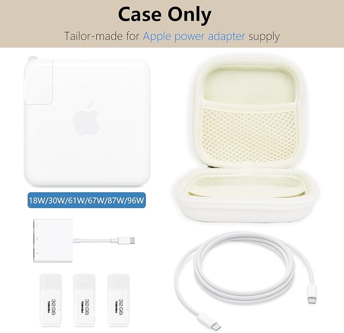 Charger Case for Macbook, Portable Tech Electronic Organizer Bag, Travel - Image 3