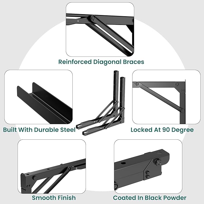 EVERHANGER 18 inch Folding Shelf Brackets - Image 5
