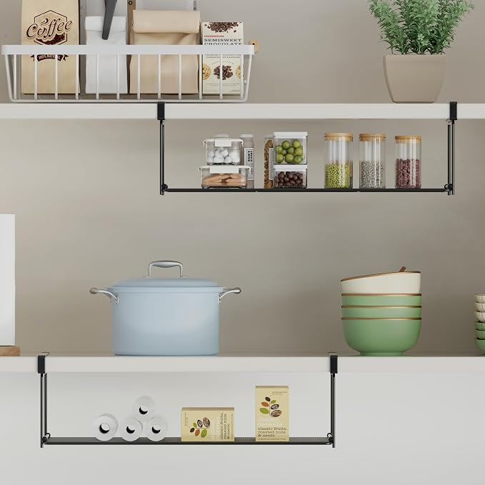 Foldable Metal Under Cabinet Organizer, Plastic Wrap, Kitchen Wipes, - Image 7